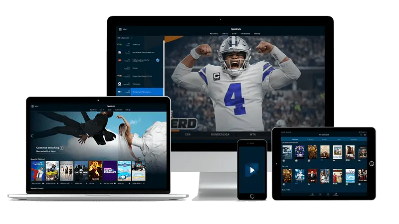 Screens showing live television, devices that play Premium UK IPTV